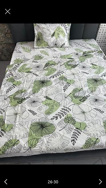 Комплекты постельного белья: Постельное бельё 100% хлопок, простыня, наш адрес Боконбаево на — 8