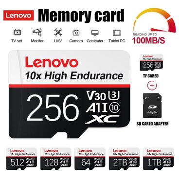 crne cizmice: 128 GB Lenovo SD Memorijska kartica klase 10 Micro TF SD kartica za