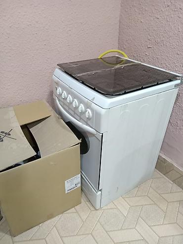 Qaz plitəsi Ayrıca dayanan, 4 gözlü, İşlənmiş