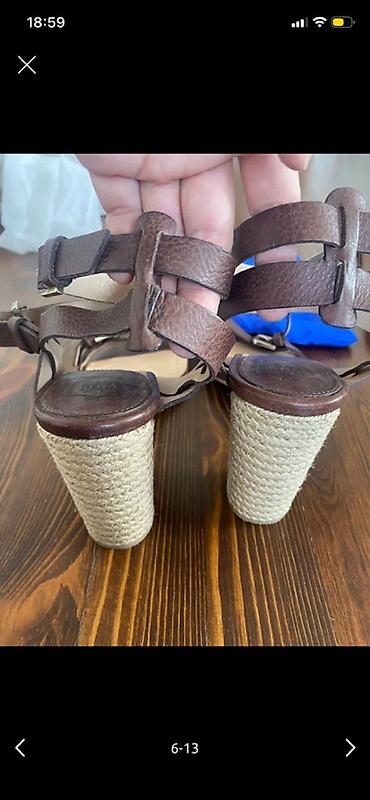 летний обувь: Босоножки, 40, Massimo Dutti, Б/у, цвет - Коричневый, Самовывоз — 6