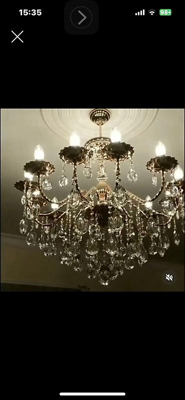 badam murebbesi: Çılçıraq, 8 lampa, Metal — 1