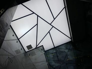 Подвесные потолки: LED işıqlı dekorativ naplyonj/qərmə tavan paneli - Fotoşəkildə