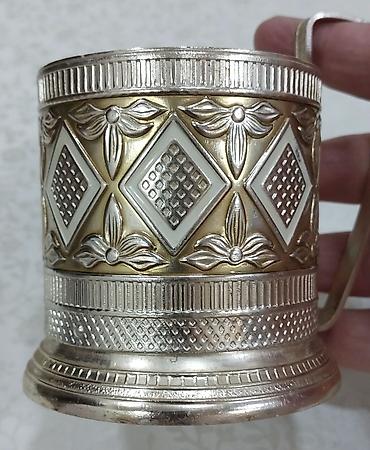 forma satisi: Podstakanik stəkan altlığı подстаканник, sovet istehsalı, material — 10