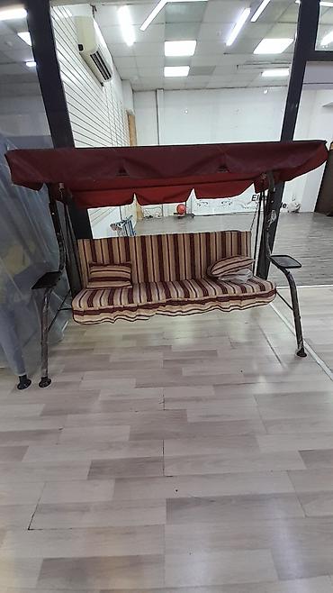 Садовые качели: Садовые качели Металл, Со спинкой, С крышей — 3