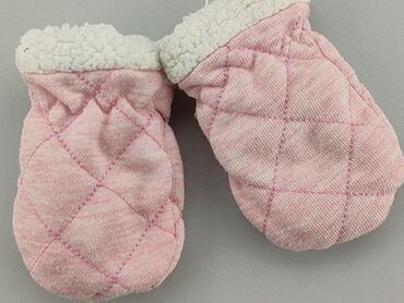 czapka różowa zimowa: Rękawiczki, 16 cm, stan - Zadowalający