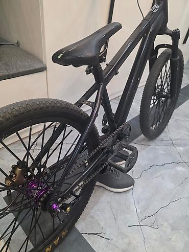 Dirt/Street tipli tək sürət velosipedi - Rəng: tam qara - Çərçivə