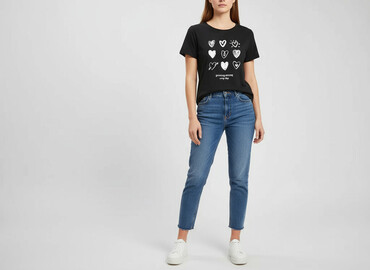 t shirty pp: Sinsay, T-shirt damski, rozmiar L