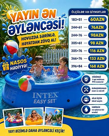 hovuz kreditle: Yeni Şişmə hovuz Intex, 5.1 - 6 m, 1501 - 2000 l — 1