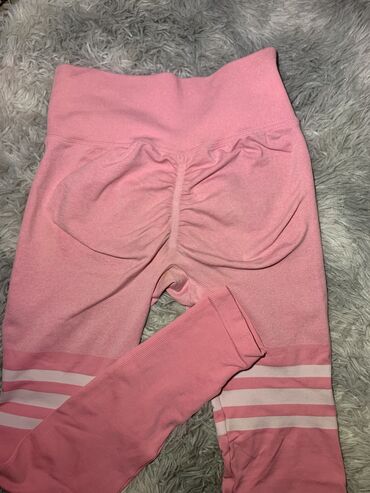 zara helanke zvoncare: Cotton, color - Pink, Single-colored