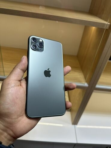 аифон 11 про: IPhone 11 Pro, Колдонулган, 256 ГБ, Matte Midnight Green, Кабель, 100 %