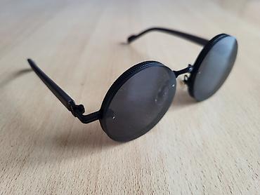 heart diffraction glasses: Okrugle sunčane naočare – retro/steampunk stil - Tamno siva/crna — 4