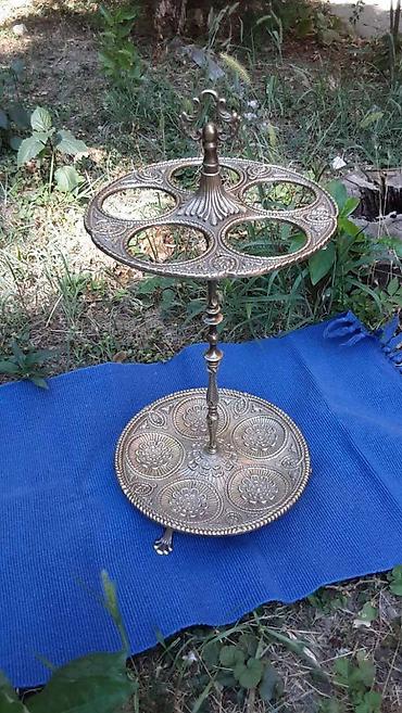 Stilski čiviluci: Stari masivan stilski drzac za kisobrane od mesinga sa prelepim — 12