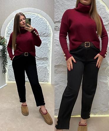 zara zenske elegantne pantalone: Ženske elegantne pantalone sa ravnom nogavicom
2350din
S M L — 5