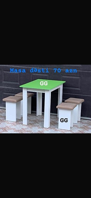 Столы и стулья: Mebel kateqoriyası – masa və oturacaq dəstləri 1) 4 nəfərlik yemək — 8