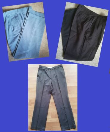 pantalone visoki struk: Pantalone 2 kom sve za 500 din vel XL/XXL. Crne i plave na crtu. Crne