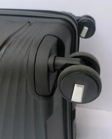 Putni koferi i torbe: Tvrdi putni kofer na točkiće – crni - Materijal: čvrsta ABS/PC — 12