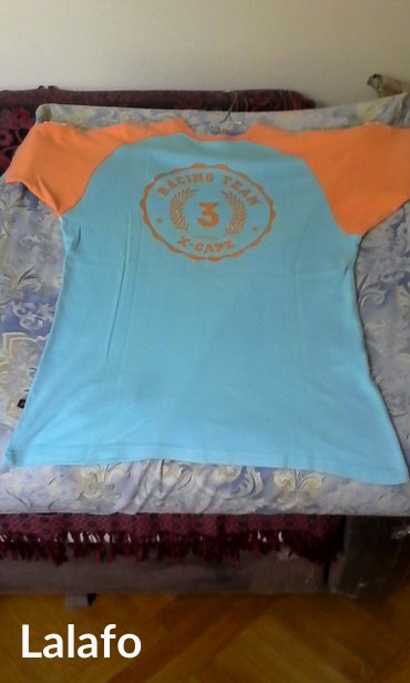 Majice: Interesantna sportska plava majca sa narandžastim rukavima, kvalitetan na lalafo.rs — 5 Majice: Interesantna sportska plava majca sa narandžastim rukavima, kvalitetan — 5