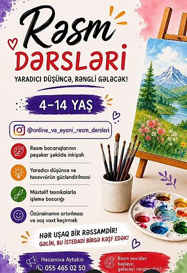 gündelik ev temizlik işi: 🎨 ONLAYN RƏSM DİLİ DƏRSLƏRİ Rəsm çəkməyə marağın var? ✨ — 1