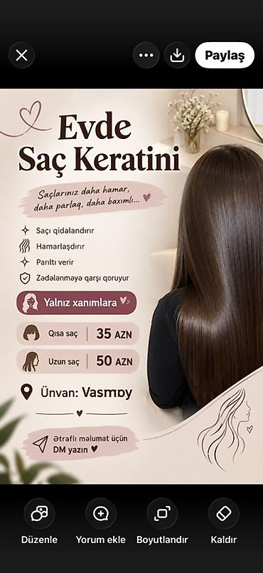 Qadın saç ustaları | Keratin