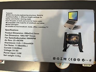 Ноутбуки и аксессуары: N6 Notebook Cooling Partner – noutbuk və planşet üçün soyuducu stend — 3