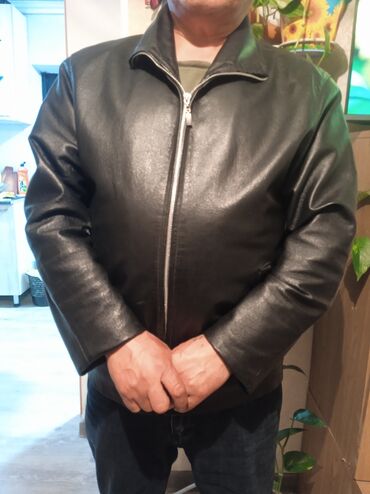 куртка кожанный мужской: Куртка 5XL (EU 50), 7XL (EU 54), 8XL (EU 56), цвет - Черный