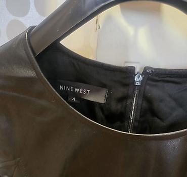 versace mindjuse: NINE WEST kožna haljina, prirodna koza, ginuine leather. Crna haljina — 1