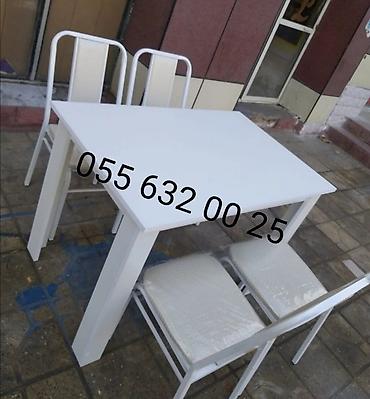 Bağ, çöl mebeli: Yeni, Künc masa, Açılmayan, Stullar ilə, Metal, Azərbaycan — 3