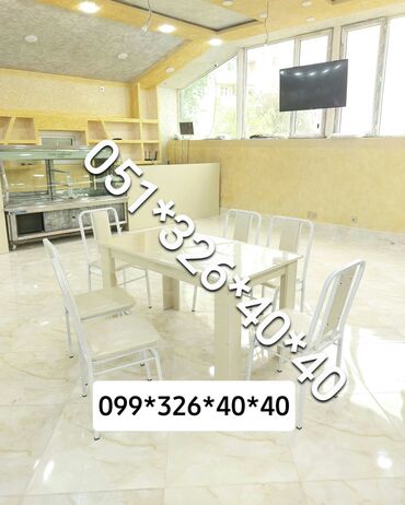 Bağ, çöl masa və oturacaq dəstləri: Yeni, Dördbucaq masa, 4 stul, Açılmayan, Stullar ilə, Metal, Azərbaycan — 17