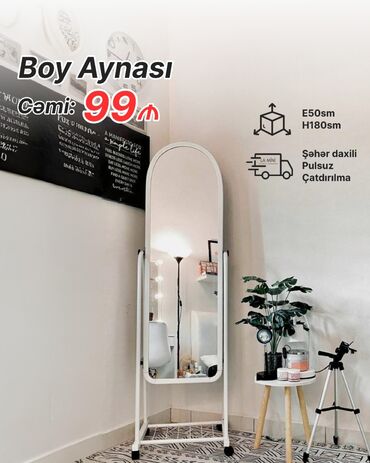 Mücrülər: Güzgü Döşəmə üstü, Oval, Sadə, Çərçivə ilə