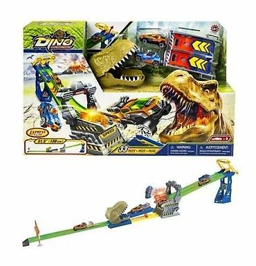 sorcovi: Auto staza Dino Express Wheels sa 2 metalna autića – Trka kroz svet — 1