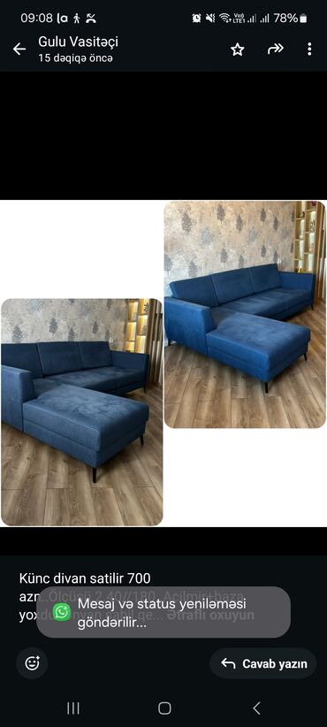Professional sobalar: Künc divan, İşlənmiş, Açılmayan, Bazasız, Çatdırılma yoxdur