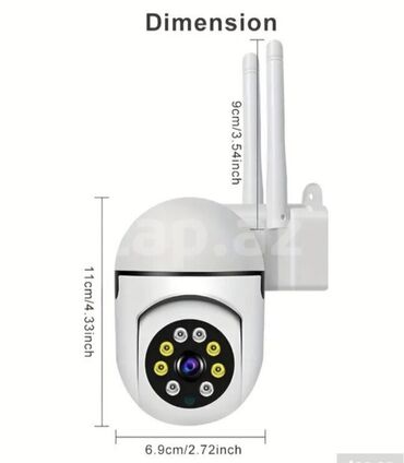 Videomüşahidə: Wifi kamera 360° dönmə bucağı uzaqdan telefonla idarə telefonla