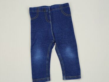 legginsy jeans: Spodnie jeansowe, Marks & Spencer, 9-12 m, stan - Dobry