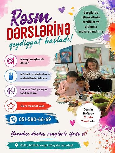 onlayn rus dili kursu: Rəsm dərslərinə qeydiyyat başladı! - Maraqlı və əyləncəli dərslər - — 1