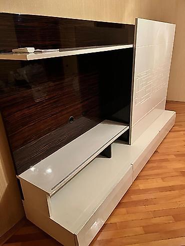 set mebel: İşlənmiş, Düz TV altlığı, Polkalı, Taxtalı — 5