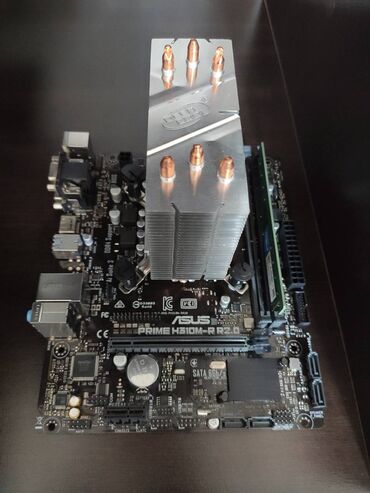 Masaüstü kompüterlər və iş stansiyaları: Plata Asus prime h310m-r zaqlushkasi var i7 9700f ram 1x16gb 3200 Sata