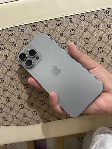 iphone d: IPhone 16 Pro Max, Б/у, 256 ГБ, Natural Titanium, Защитное стекло, Чехол, Коробка, 92 % — 2