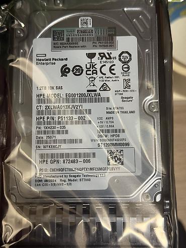 hdd 8 tb: Daxili Sərt disk (HDD) HP, 1 TB, 10000 RPM, 2.5", Yeni — 1