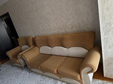 divan pufik: Qonaq otağı dəsti – divan və iki kreslo - Komplekt: 1 ədəd 3‑yerlik — 2