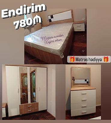 qapi plasmas: Yataq otağı dəsti - Komplekt: ikinəfərlik çarpayı, 2 ədəd tumba, 4 — 1