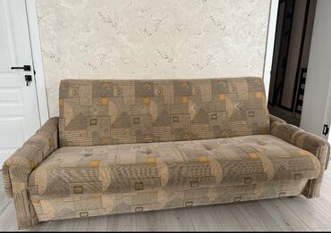 купить кожаный диван бу: Комплект мягкой мебели, Б/у, Самовывоз, цвет - Бежевый