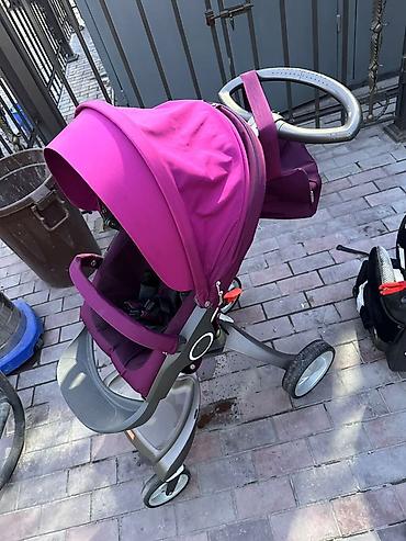 xplory x stokke: Коляска, Stokke, цвет - Фиолетовый, Б/у — 3