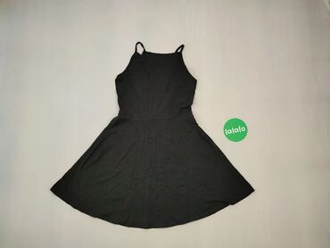 Sukienki: Sukienka, 12 lat, wzór - Jednolity kolor, kolor - Czarny