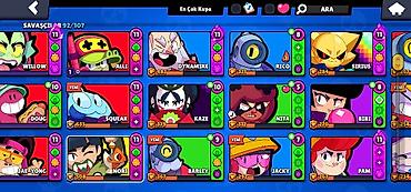 nissan maşın: Brawl Stars hesabı – güclü və balanslı lineup - Ümumi: 13-prestiqli — 3