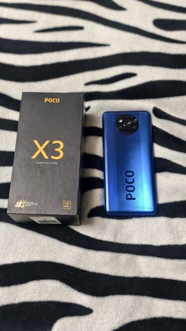 телефон поко х3: Poco X3, Колдонулган, 128 ГБ, түсү - Көк, 2 SIM