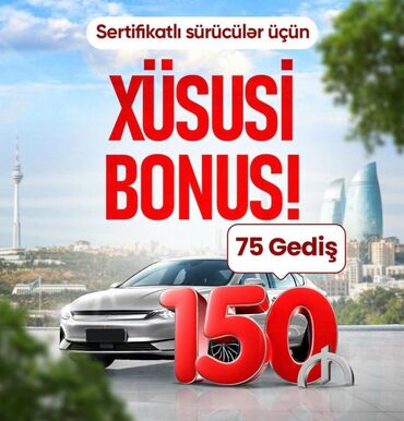 Taksi sürücüləri: Taksi sürücüsü tələb olunur, Nəqliyyat vasitəsi verilir, Gündəlik ödəniş, 1-2 illik təcrübə