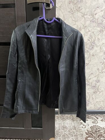 плюшевая куртка: Кожаная куртка, Классическая модель, Натуральная кожа, S (EU 36)