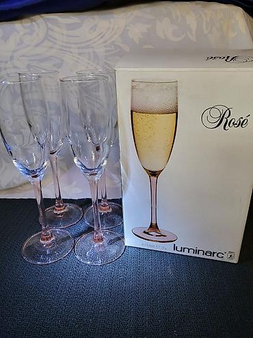 Čaše: Case nove za vino Luminarc,Francuska iz 80/90ih godina. Nove — 1