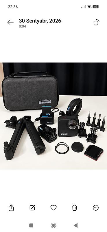 bolt nömrəsi: GoPro MAX 360 Black action kamera – 360° çəkiliş və çox yönlü istifadə — 3
