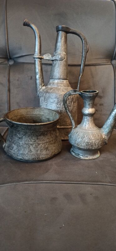 Digər dəstlər və servizlər: Məhsul: Naxışlı metal stəkanlar dəsti + dekorativ metal qab-qacaq — 4